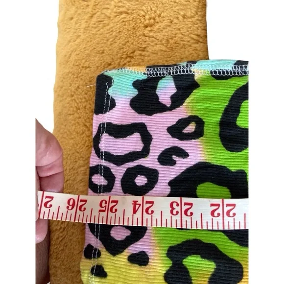 Vintage Delia*s Rainbow Leopard Print Ribbed Tank Top - Large | 90s/Early 00s - Picture 7 of 11